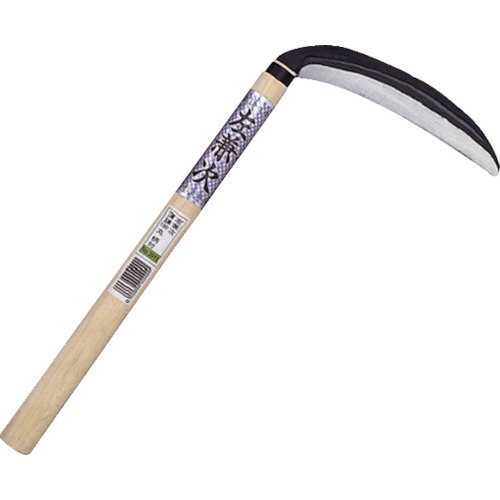 キンボシ　左兼次薄鎌（１８０ｍｍ丸）柄付　３９１１　１丁1