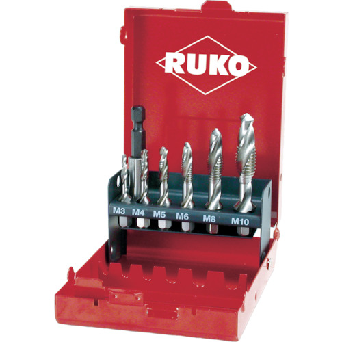 【クリックで詳細表示】RUKO 六角軸タッピングドリル 6点セット R270020 1セット R270020