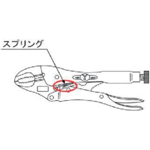 京都機械工具　ＫＴＣ　バイスグリップ　スプリング　５２　１パック（５個）1