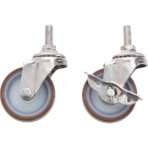 ＴＲＵＳＣＯ　クリーンラビット　Φ７５ナイロンウレタン車輪セット　ＳＵＳ金具　ＣＲＢ－ＳＵ７５ＳＥＴ　１パック（４個）