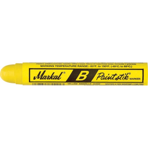 ＬＡ－ＣＯ　Ｍａｒｋａｌ　工業用マーカー　ペイントスティック　Ｂ　黄　８０２２１　１本1