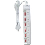ノア　雷ガード付　６ヶ口６スイッチ省エネタップホコリカバー付　ＮＣ－２４６３Ｓ　１個