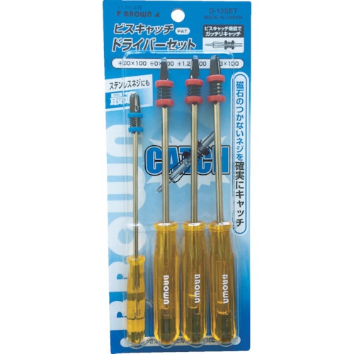 平井工具　ビスキャッチドライバー　４点セット　Ｄ－１２ＳＥＴ　１セット1