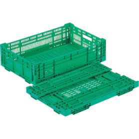 岐阜プラスチック工業　リス　ＲＳコンテナー　ＲＳ－ＭＭ２９（薄型折りたたみコンテナー）　緑　ＲＳ－ＭＭ２９－Ｇ　１台