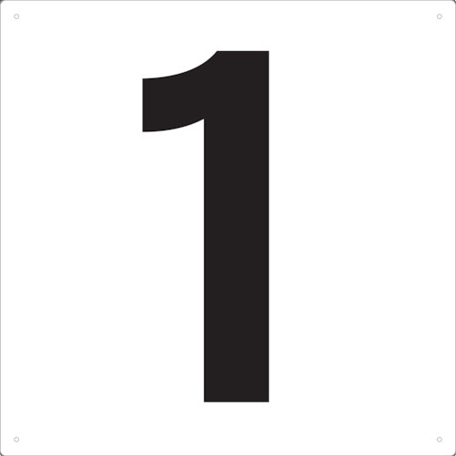 ＴＲＵＳＣＯ　表示板　数字　４２０×４２０　数字「１」　ＴＳＥＨ－１　１枚1