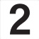 ＴＲＵＳＣＯ　表示板　数字　４２０×４２０　数字「２」　ＴＳＥＨ－２　１枚1