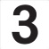 ＴＲＵＳＣＯ　表示板　数字　４２０×４２０　数字「３」　ＴＳＥＨ－３　１枚1