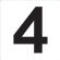 ＴＲＵＳＣＯ　表示板　数字　４２０×４２０　数字「４」　ＴＳＥＨ－４　１枚1