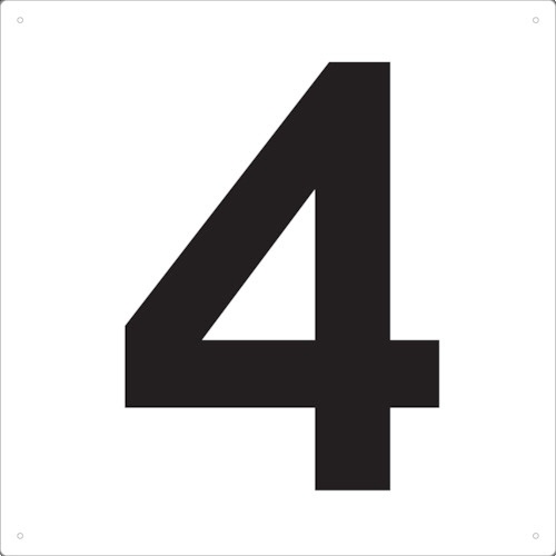 ＴＲＵＳＣＯ　表示板　数字　４２０×４２０　数字「４」　ＴＳＥＨ－４　１枚1