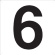 ＴＲＵＳＣＯ　表示板　数字　４２０×４２０　数字「６」　ＴＳＥＨ－６　１枚1