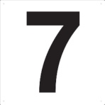 ＴＲＵＳＣＯ　表示板　数字　４２０×４２０　数字「７」　ＴＳＥＨ－７　１枚