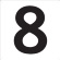 ＴＲＵＳＣＯ　表示板　数字　４２０×４２０　数字「８」　ＴＳＥＨ－８　１枚1