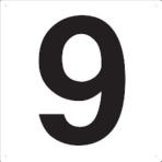 ＴＲＵＳＣＯ　表示板　数字　４２０×４２０　数字「９」　ＴＳＥＨ－９　１枚