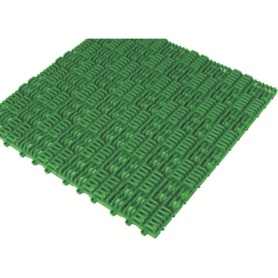 ミヅシマ工業　クロスラインマットエース　１５０×１５０　緑　４２０－０３００　１枚