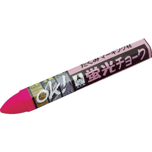 たくみ　蛍光チョーク　ピンク　６４０４　１本1