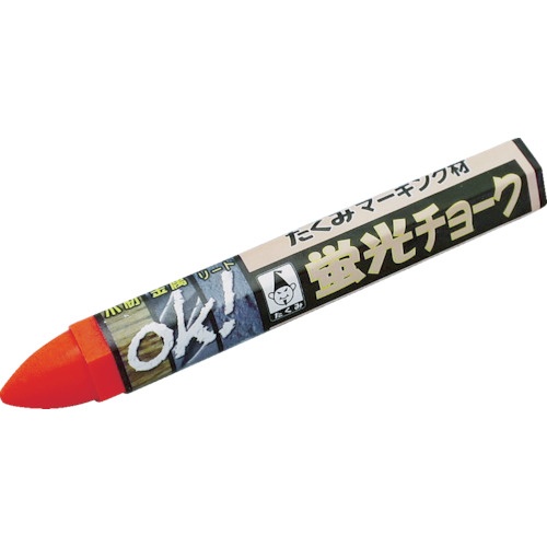 たくみ　蛍光チョーク　オレンジ　６４０７　１本1