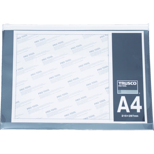 ＴＲＵＳＣＯ　ファスナー付クリアケース　Ａ４　ＳＦＣ－Ａ４　１枚1