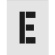 アイマーク　ステンシル　Ｅ　文字サイズ２５０×１２５ｍｍ　ＡＳＴ－Ｅ２５０１２５　１枚1