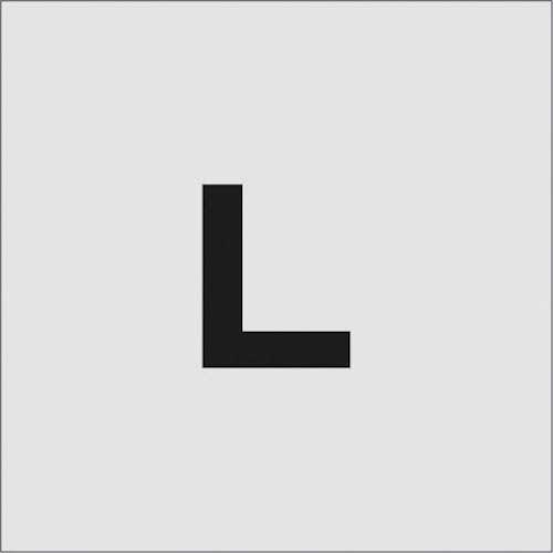 アイマーク　ステンシル　Ｌ　文字サイズ５０×４０ｍｍ　ＡＳＴ－Ｌ５０４０　１枚1