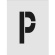 アイマーク　ステンシル　Ｐ　文字サイズ２５０×１２５ｍｍ　ＡＳＴ－Ｐ２５０１２５　１枚1