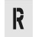 アイマーク　ステンシル　Ｒ　文字サイズ２５０×１２５ｍｍ　ＡＳＴ－Ｒ２５０１２５　１枚1