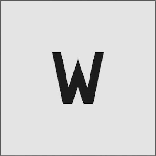 アイマーク　ステンシル　Ｗ　文字サイズ５０×４０ｍｍ　ＡＳＴ－Ｗ５０４０　１枚1