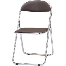 藤沢工業　パイプ椅子　シリンダ機能付　スチールパイプ　ブラウン　ＣＦ－３００Ｍ－ＢＲ　１脚