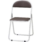 藤沢工業　パイプ椅子　シリンダ機能付　アルミパイプ　ブラウン　ＣＦ－７００－ＢＲ　１脚