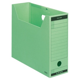 コクヨ　ファイルボックス－ＦＳ（Ｂタイプ）　Ａ４ヨコ　背幅１０２ｍｍ　緑　フタ付　Ａ４－ＬＦＢＮ－Ｇ　１パック（５冊）