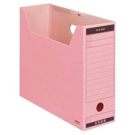 コクヨ　ファイルボックス－ＦＳ（Ｂタイプ）　Ａ４ヨコ　背幅１０２ｍｍ　ピンク　フタ付　Ａ４－ＬＦＢＮ－Ｐ　１パック（５冊）