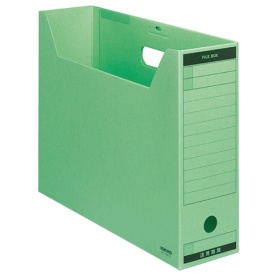 コクヨ　ファイルボックス－ＦＳ（Ｂタイプ）　Ｂ４ヨコ　背幅１０２ｍｍ　緑　フタ付　Ｂ４－ＬＦＢＮ－Ｇ　１パック（５冊）