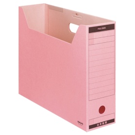 コクヨ　ファイルボックス－ＦＳ（Ｂタイプ）　Ｂ４ヨコ　背幅１０２ｍｍ　ピンク　フタ付　Ｂ４－ＬＦＢＮ－Ｐ　１パック（５冊）