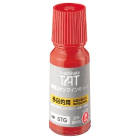 シヤチハタ　強着スタンプインキ　タート　（多目的タイプ）　小瓶　５５ｍｌ　赤　ＳＴＧ－１　１個