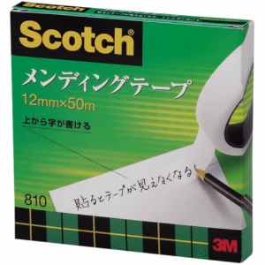 ３Ｍ　スコッチ　メンディングテープ　８１０　大巻　１２ｍｍ×５０ｍ　紙箱入　８１０－３－１２　１巻1