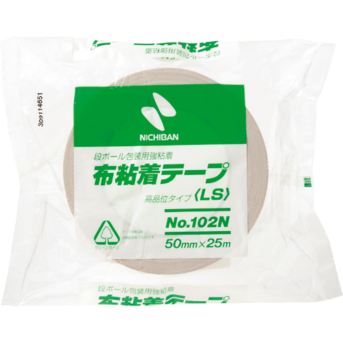 たのめーる】ニチバン 布粘着テープ 50mm×25m 黄土 102N7-50 1巻の通販