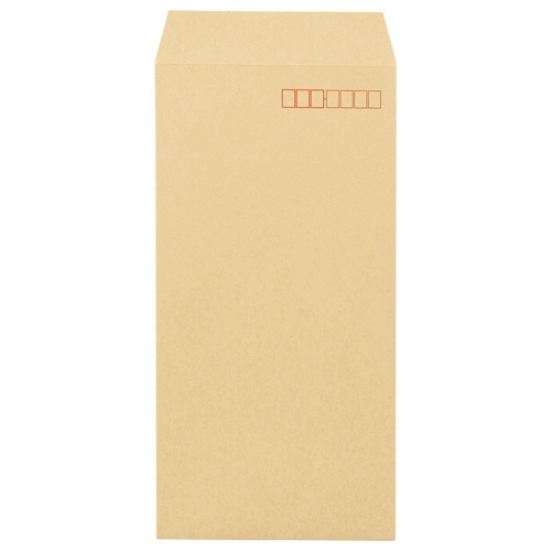 高春堂　ピース　間伐材クラフト封筒　長３　８５ｇ／ｍ2　〒枠あり　３９０－６０　１パック（１００枚）1