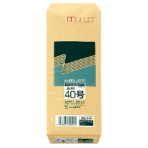 高春堂　ピース　Ｒ４０再生紙クラフト封筒　長４０　７０ｇ／ｍ2　〒枠あり　４４６　１パック（１００枚）
