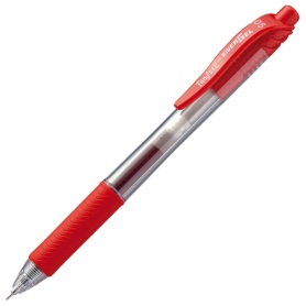 ＴＡＮＯＳＥＥ　ノック式ゲルインクボールペン　ニードルタイプ　０．５ｍｍ　赤　１本
