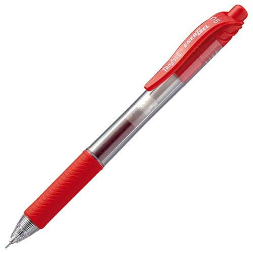 ＴＡＮＯＳＥＥ　ノック式ゲルインクボールペン　ニードルタイプ　０．５ｍｍ　赤　１本1