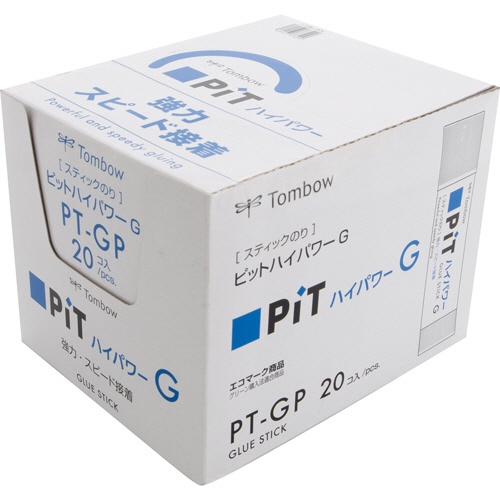 トンボ鉛筆　スティックのり　ピットハイパワー　Ｇ　約４０ｇ　ＰＴ－ＧＰ　１セット（２０本）2