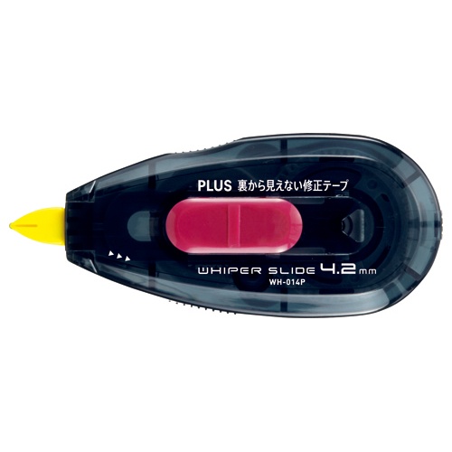プラス　裏から見えない修正テープ　本体　４．２ｍｍ幅×１０ｍ　ブラック/ピンク　ＷＨ－０１４Ｐ（Ｎ）　１個1