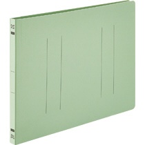 【たのめーる】TANOSEE フラットファイルE(エコノミー) A4ヨコ 150枚収容 背幅18mm グリーン 1パック(10冊)の通販