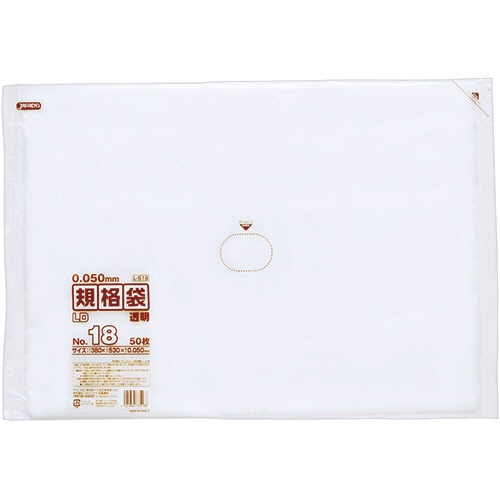 ジャパックス　ＬＤ規格袋　５００シリーズ　１８号　３８０×５３０ｍｍ　厚口タイプ　Ｌ５１８　１パック（５０枚）1