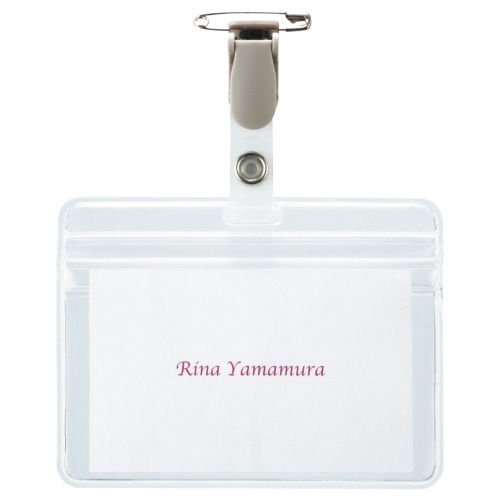 ＴＡＮＯＳＥＥ　タッグ名札　チャック付　安全ピン・クリップ両用型　１パック（１０個）1