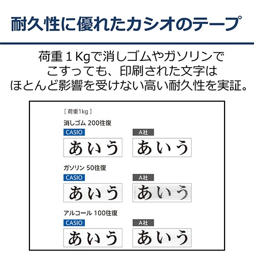 カシオ　ＮＡＭＥ　ＬＡＮＤ　スタンダードテープ　２４ｍｍ×８ｍ　緑／白文字　ＸＲ－２４ＡＧＮ　１個4