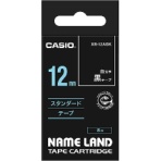 カシオ　ＮＡＭＥ　ＬＡＮＤ　スタンダードテープ　１２ｍｍ×８ｍ　白文字