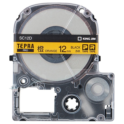 キングジム　テプラ　ＰＲＯ　テープカートリッジ　パステル　１２ｍｍ　オレンジ／黒文字　ＳＣ１２Ｄ　１個1