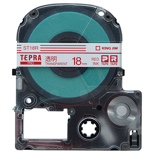 たのめーる】キングジム テプラ PRO テープカートリッジ 18mm 透明/赤