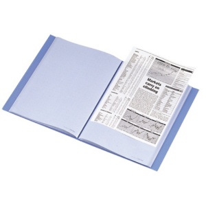 キングジム　クリアーファイル　カラーベース　Ａ４タテ　２０ポケット　背幅１４ｍｍ　青　１３２Ｃ　１冊3