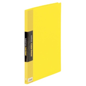 キングジム　クリアーファイル　カラーベース　Ａ４タテ　２０ポケット　背幅１４ｍｍ　黄　１３２Ｃ　１冊1